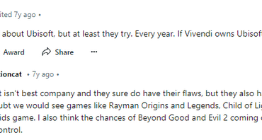 how gamer's reacted to Ubisoft takeover 7 years ago Vs now