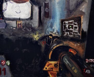 Here’s an oil painting of Kino Der Toten I made