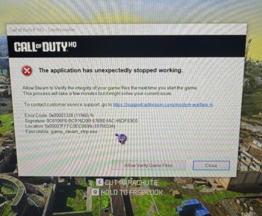 Crashing on steam