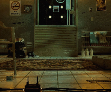Retro aesthetic cyberpunk scene