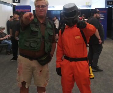 me dressed as the goat stuhlinger at sacanime summer 2024 with old wip jetgun photo