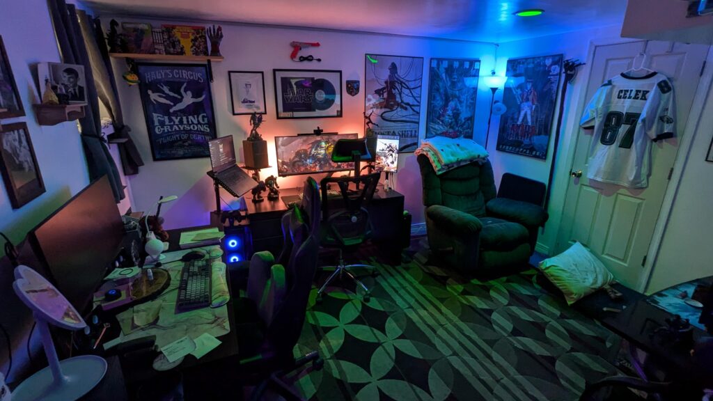 Bought our first house and finally had a finished basement to build my mancave.... And have room for my wife too of course