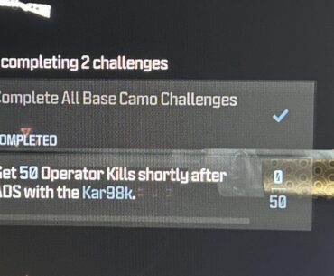 What are the requirements for this camp challenge? Because quickscoping a downed guy or knocking with quickscope don’t work