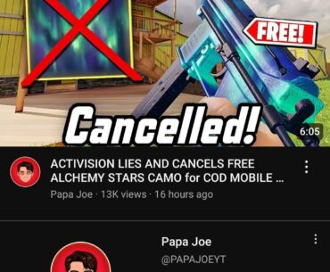 Not a fan of this guy but damn, Finally some big CODM youtubers with balls. Even put the context on the title instead of playing safe. Respect!