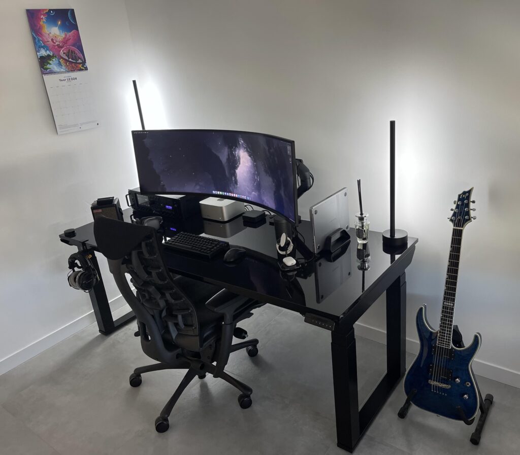 Current setup - any desk shelves with rack mounts?