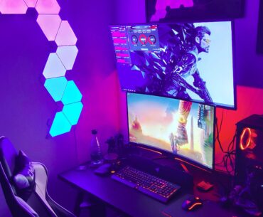 Left side of the room, right side's lookin' all white thanks to wifey.