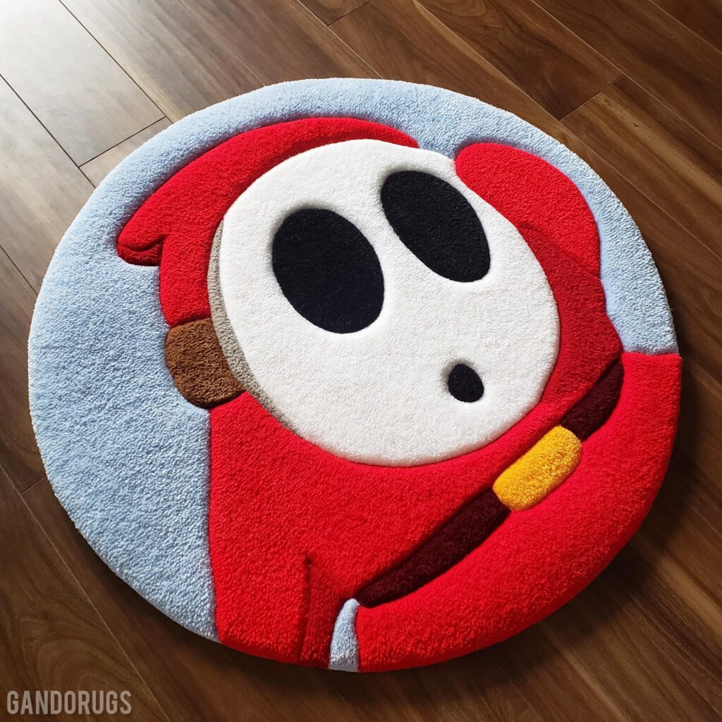 I made this custom Shy Guy rug today.