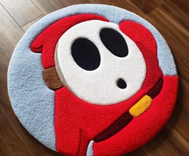 I made this custom Shy Guy rug today.