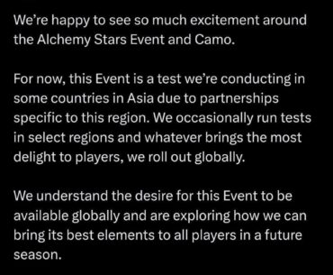 If they are still running tests,why add camo itself so early in all regions? Thanks for gaslighting😭🙏