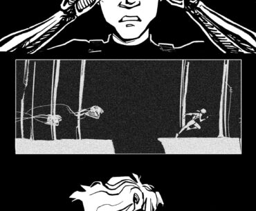 OCs+ Binoculars [from inktober 2024 prompts] + listening: “Forest of ghosts” of Technoromantic