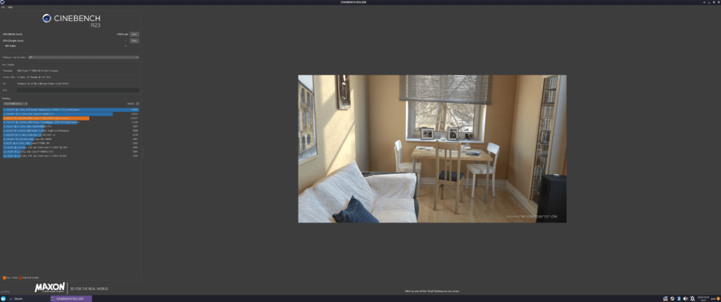 7800X3D 19k R23 score