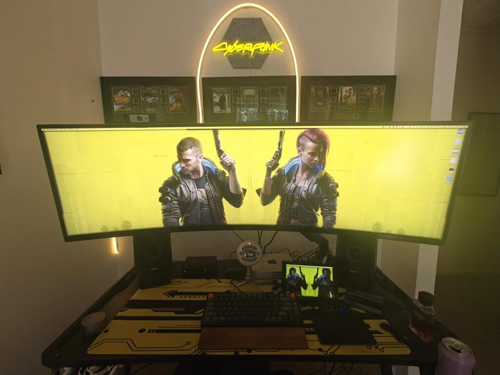 I thought you chooms might appreciate my cyberpunk themed setup