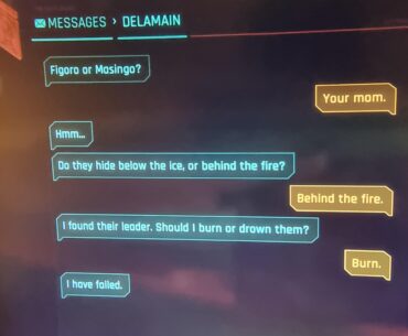 What even is this game? (Delamain spoiler)