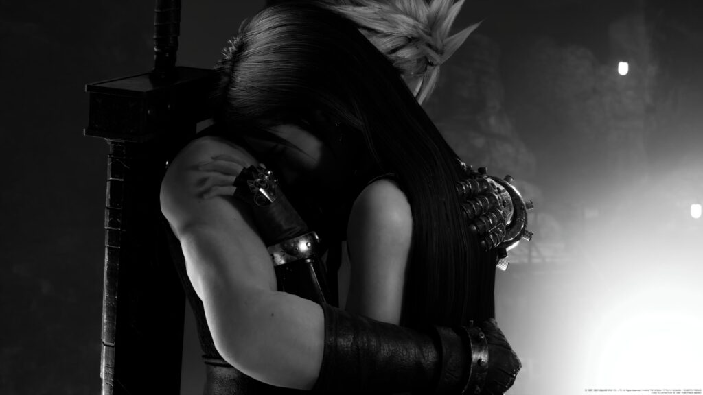 Cloud hugging Tifa | Final Fantasy 7 Remake