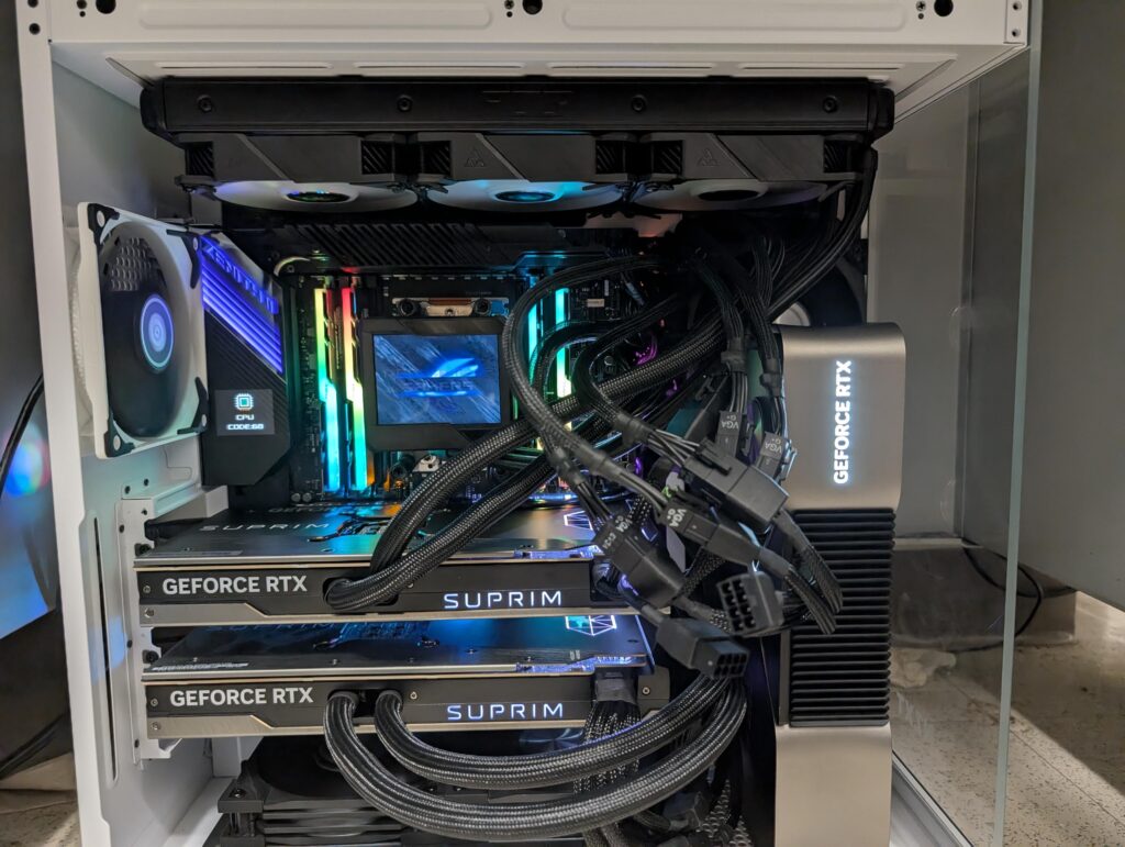 Built my first AI + Video processing Workstation - 3x 4090