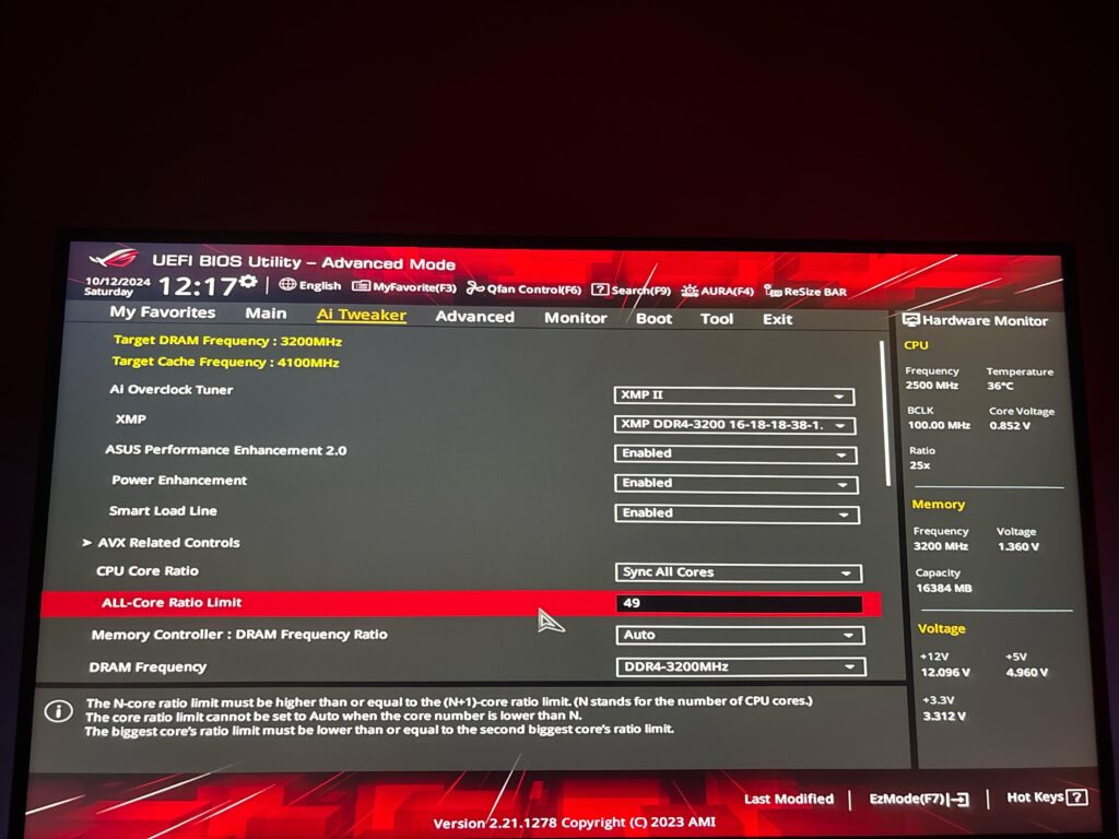I have a i7-11700 can i get more core ratio than 4.4ghz with turbo or thats the max, because i have been trying it with 4.9 and its not applying when i go in windows