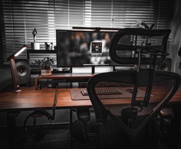 wood desk setup - 2nd ver.