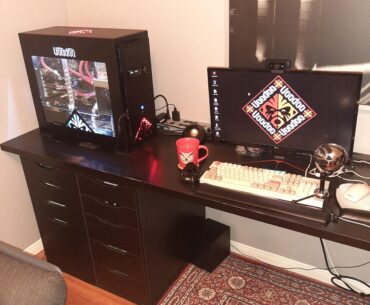 A visually impaired gamers office...