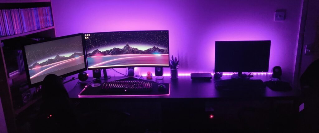 The Wife and I's Battlestations are finally done!
