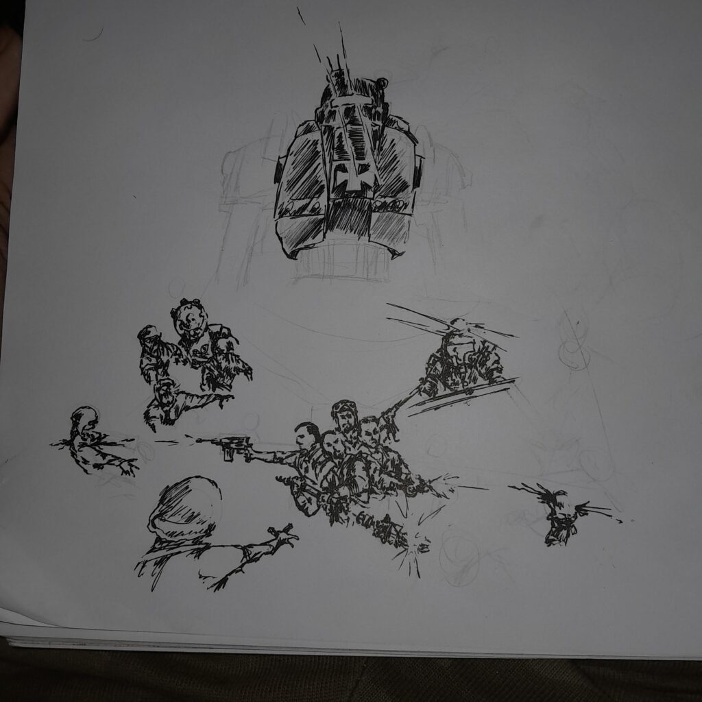 I was doing this but the ink ran out