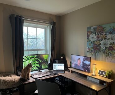 She’s ready to work while I get ready to game
