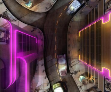 [OC] "Traffic is finally calming down. Time to call it a night and head home!"⁠ - Corpo Plaza [18x22]