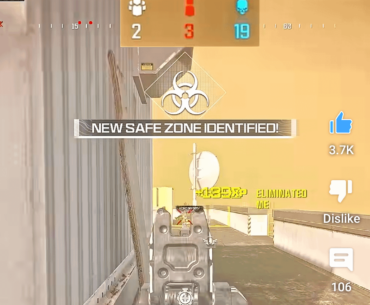 What's this text above the person he's shooting