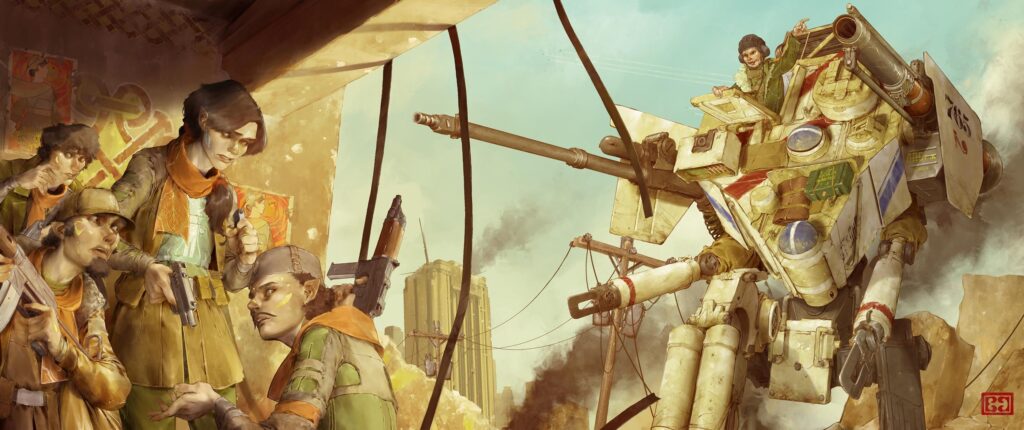 Illustration inspired by Shadowrun lore and old art from the 90s