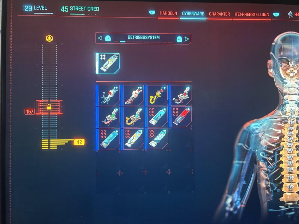Help why I have only blue options at street cred 45?