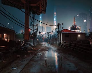 Which Cyberpunk media has the best-looking poverty/low-class architecture?