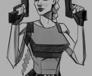 Lara Croft Fan art [OC]