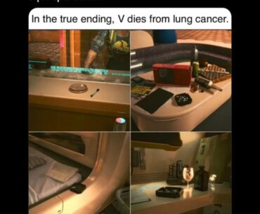 V's true final boss: lung cancer from a 30 sq ft ashtray collection.