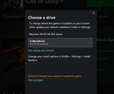 "Drive C: needs more space to install this game" but my drive has enough?