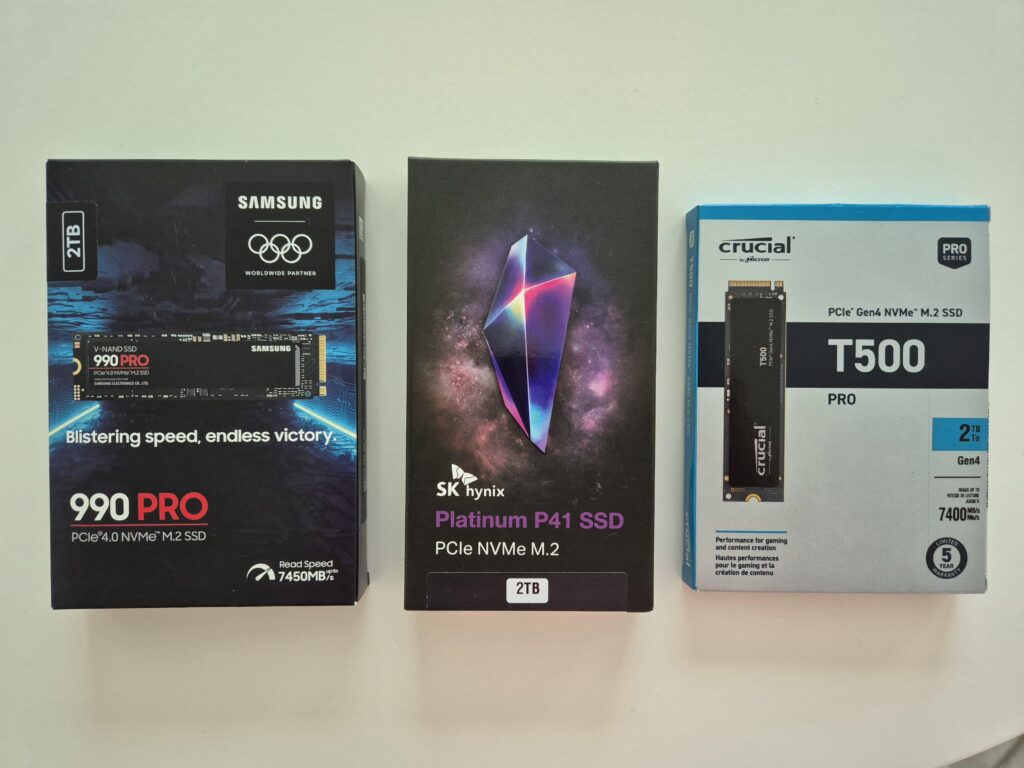 If you had to choose two out of these three SSD's. Which ones will you choose?