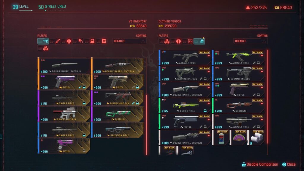>Be V >Visit clothing vendor >Make them buy thousands of €$ of weapons and junk >Refuse to buy clothing >Leave