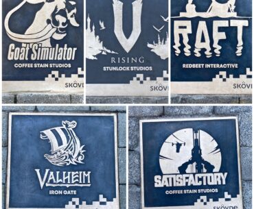 Highly rates games created in the small Swedish city of Skövde was awarded plaques embedded in street.