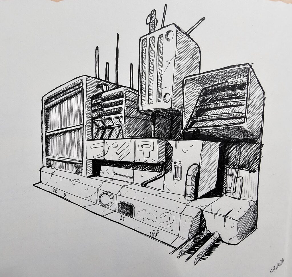 Quick drawing from my sketchbook.
