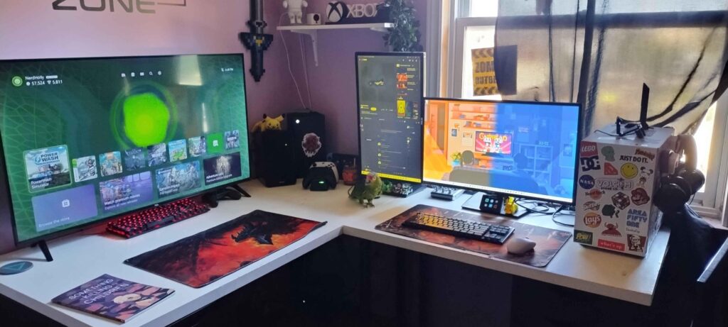 My slowly improving battle station....birb not included