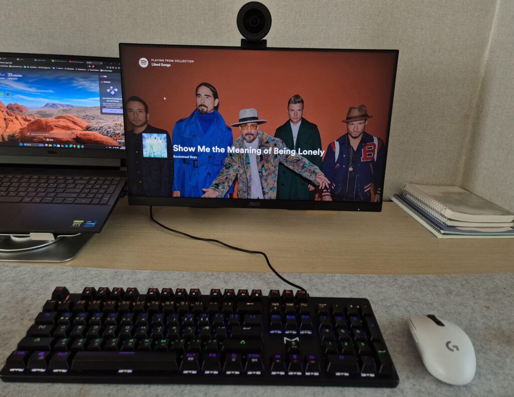Laptop setup for normal usage