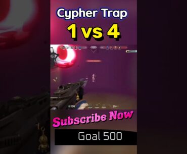 1 vs 4 Cypher Trap on Bind map #valorant #shorts #short #ytshorts