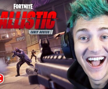 Ninja Plays Fortnite NEW First Person Mode (Ballistic)