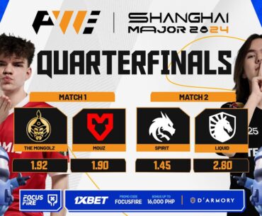 [FIL] The MongolZ vs MOUZ, Spirit vs Liquid | Quarterfinal | PW CS2 Shanghai Major 2024
