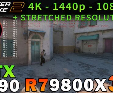 Counter-Strike 2 | RTX 5090 | Ryzen 7 9800X3D | 4K - 1440p - 1080p - Stretched | Max & Low Settings