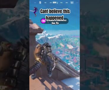Fortnite off the cliff he goes!