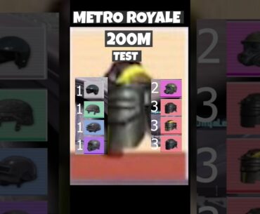 200 M 1 2 3 4 5 6 LEVEL HELMET TEST - PUBG METRO ROYALE