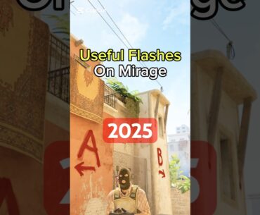 Useful FLASHES On Mirage | #cs2 #csgo #capcut #gaming #counterstrike #vertigo #utility #shorts