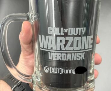 Cute sandblasted Beer Mug i made for myself with my gamertag for the verdansk return.