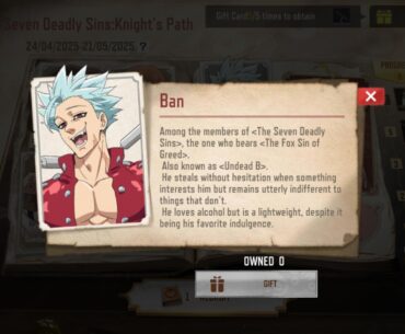 Can anybody give me a extra ban pls (gift code:g24hx6)