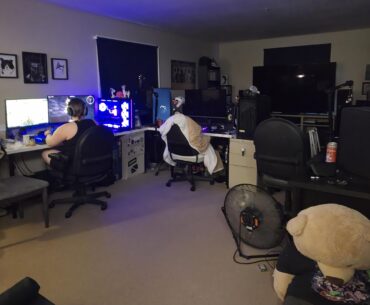 Our 4-PC setup living room.