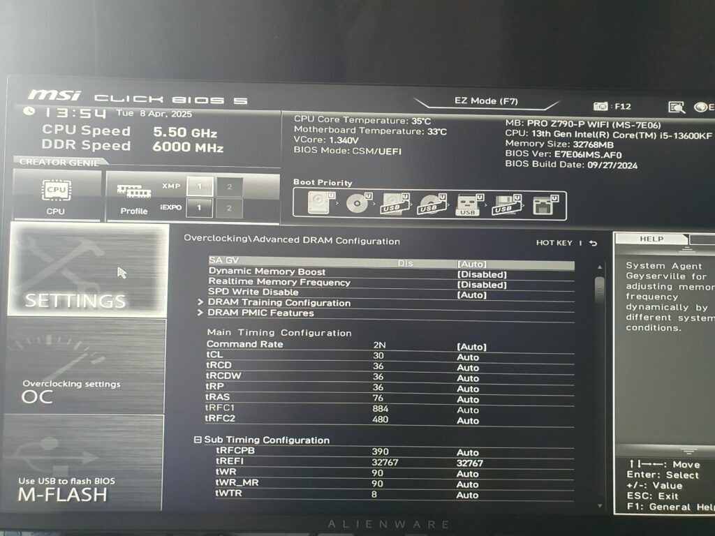 Modifier le tRFC1 non modifiable pour oc ram Modifier le tRFC1 non modifiable pour oc ram